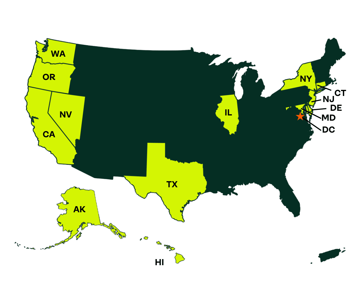 Highest paying states for PTs