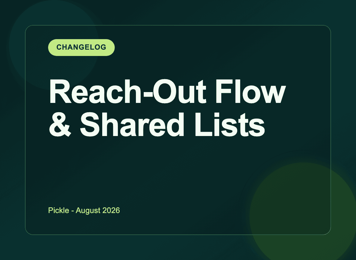 Product Update: A Smoother Reach-Out Flow, Collaborators on Shared Lists, and Editable Notes